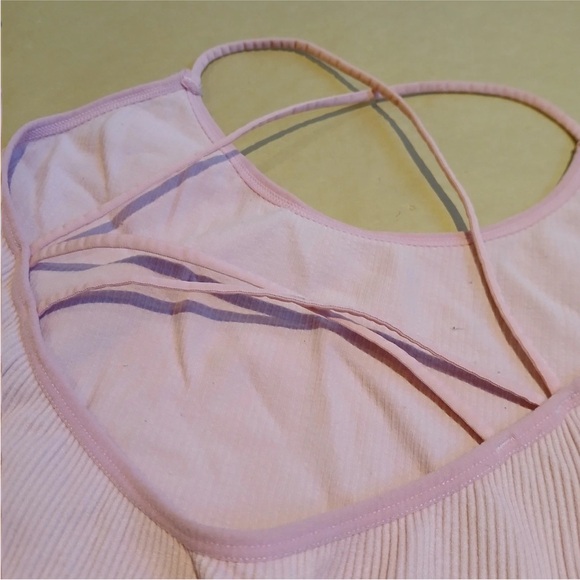 Colsie Women's Ribbed Bralette Brami Coral Pink Size XL - Picture 5 of 7